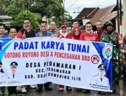 Perbaiki Jalan dan Fogging, Pemdes Pedamaran 1 Konsisten Jalankan Program Padat Karya Gotong Royong